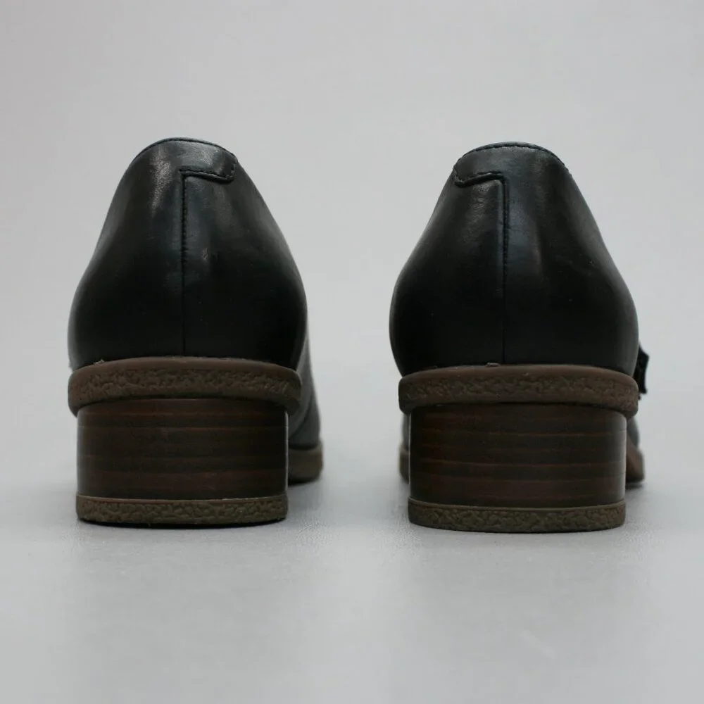 Dansko 39 Ladies 8.5-9 Brandy Black Burnished Leather Mary Jane Hook Loop Shoes - Picture 3 of 12
